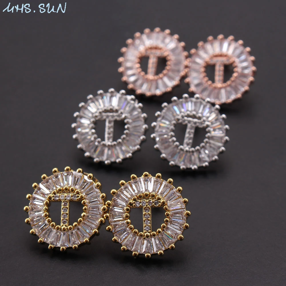 2019 AAA Cubic Zircon A-Z 26 Letter Earrings For Women Girls Stud Earring Luxury Gold Round Ear Stud Jewelry,Silver,D 2019 AAA Cubic Zircon A-Z 26 Letter Earrings For Women Girls Stud Earring Luxury Gold Round Ear Stud Jewelry,Silver,D