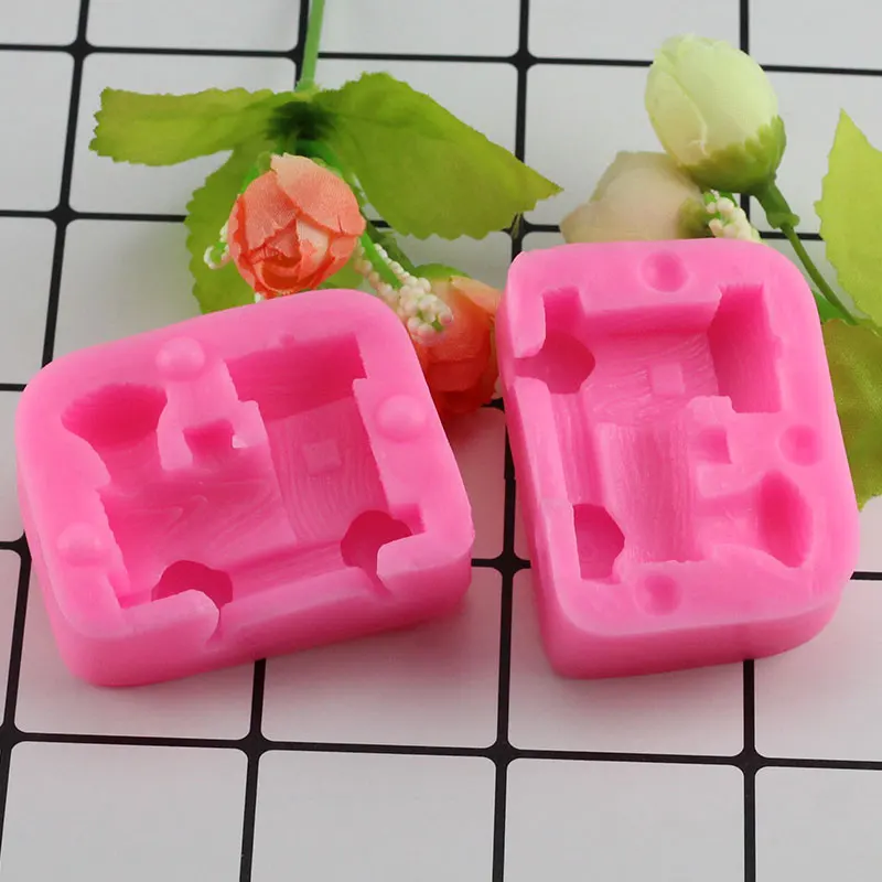 Mujiang 3D игрушка поезд мыло силиконовые формы Свеча Fimo глина плесень для украшения торта на день рождения помадка Плесень Конфеты шоколадная форма