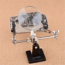 5X настольная Лупа помощь ручной пайки Lentes Lupa Зажим Аллигатор Вспомогательный зажим стоящая увеличительная рабочая станция