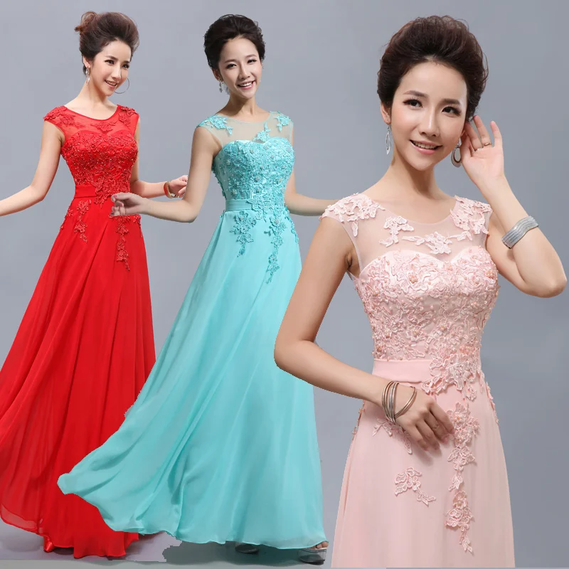Aqua Lace Bridesmaid Dresses