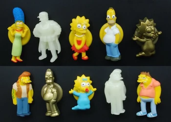 

10pcs/LOT 5-6.5cm original high quality simpsons action figure set collectible model toys for boys
