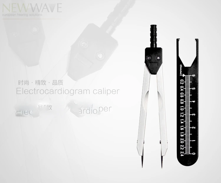The doctor used to measure the electrocardiogram with a set of graduated scales The track doctor used a compass stainless steel The doctor used to measure the electrocardiogram with a set of graduated scales The track doctor used a compass stainless steel