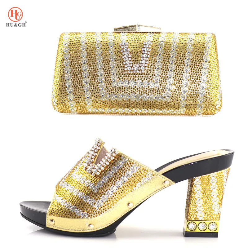 

2018 New Design African Shoe And Bag Set For Party Italian Shoe With Matching Bag Matching Shoe And Bag Wedding heels Sandals