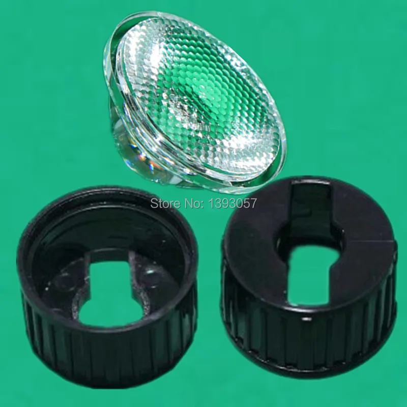 

30set /lot 5/15/30/45/60 Degree LED Lens and Holder 20mm Lens Diameter PMMA Holder 95% Transmittance Rate ForSpot Light