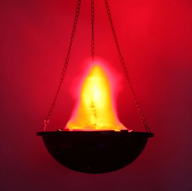 Творческий свет пламени висит мангал лампа для бар Хэллоуин вечерние украшения искусственные имитация пламя лампы