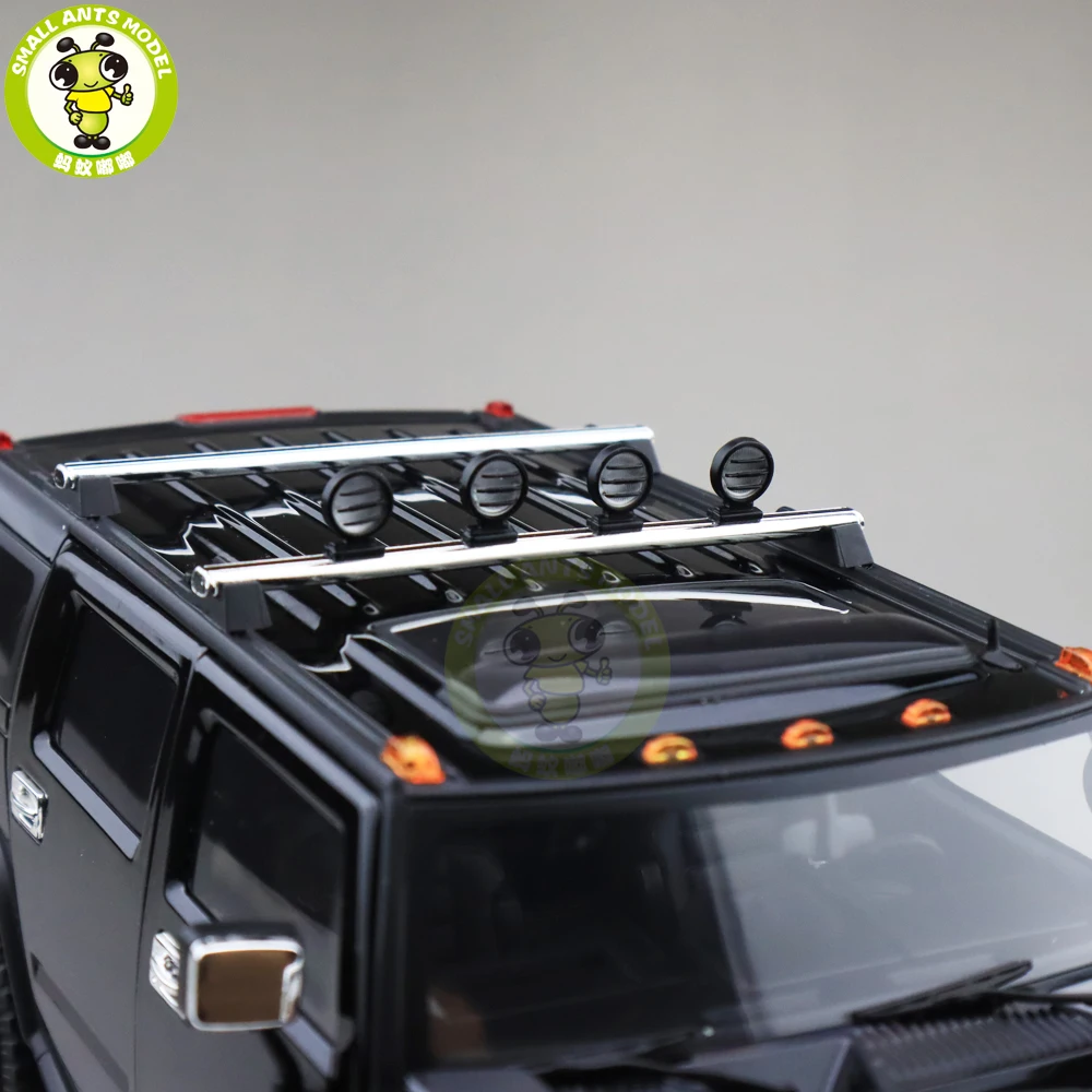 1/18 GreenLight Hummer H2 литой модельный автомобиль игрушка джип подарки для мальчиков и девочек, черные Цвет