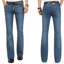 Высокое качество, мужские джинсы с колокольчиком, мужские эластичные облегающие джинсы, брюки для красивых мальчиков, повседневные штаны в деловом стиле