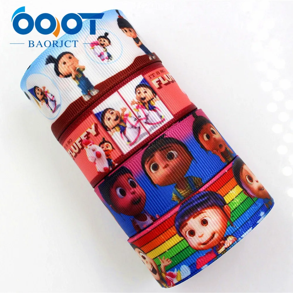 OOOT BAORJCT 176025 22 мм 10 ярдов мультфильм Ленты Термотрансферная печать grosgrain Свадебные аксессуары материал "сделай сам"