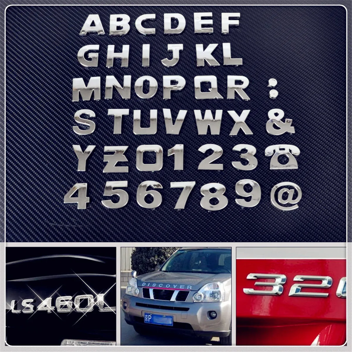 

Car DIY Letter Alphabet number Stickers Logo for Renault Eolab Twizy Twin-Z Twin-Run Symbol Initiale Fluence Alpine Wind