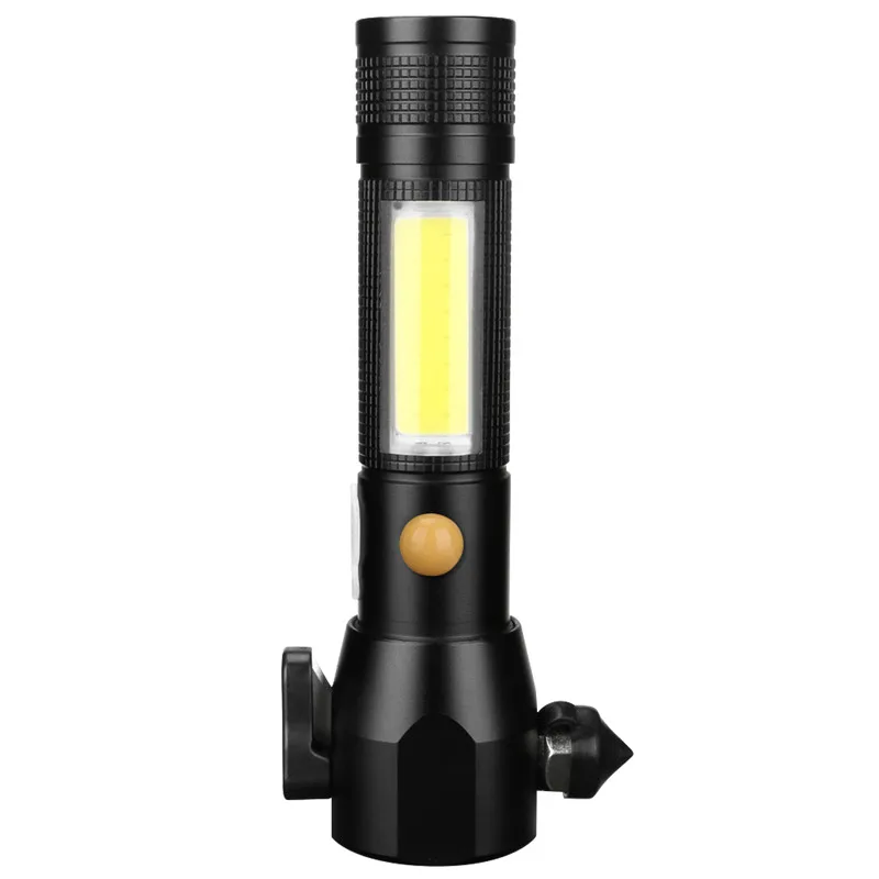 SANYI T6, магнитный флэш-светильник фонарь, 5 режимов, светодиодный перезаряжаемый светильник с питанием от 18650 аккумулятора, рабочая лампа с защитным резаком