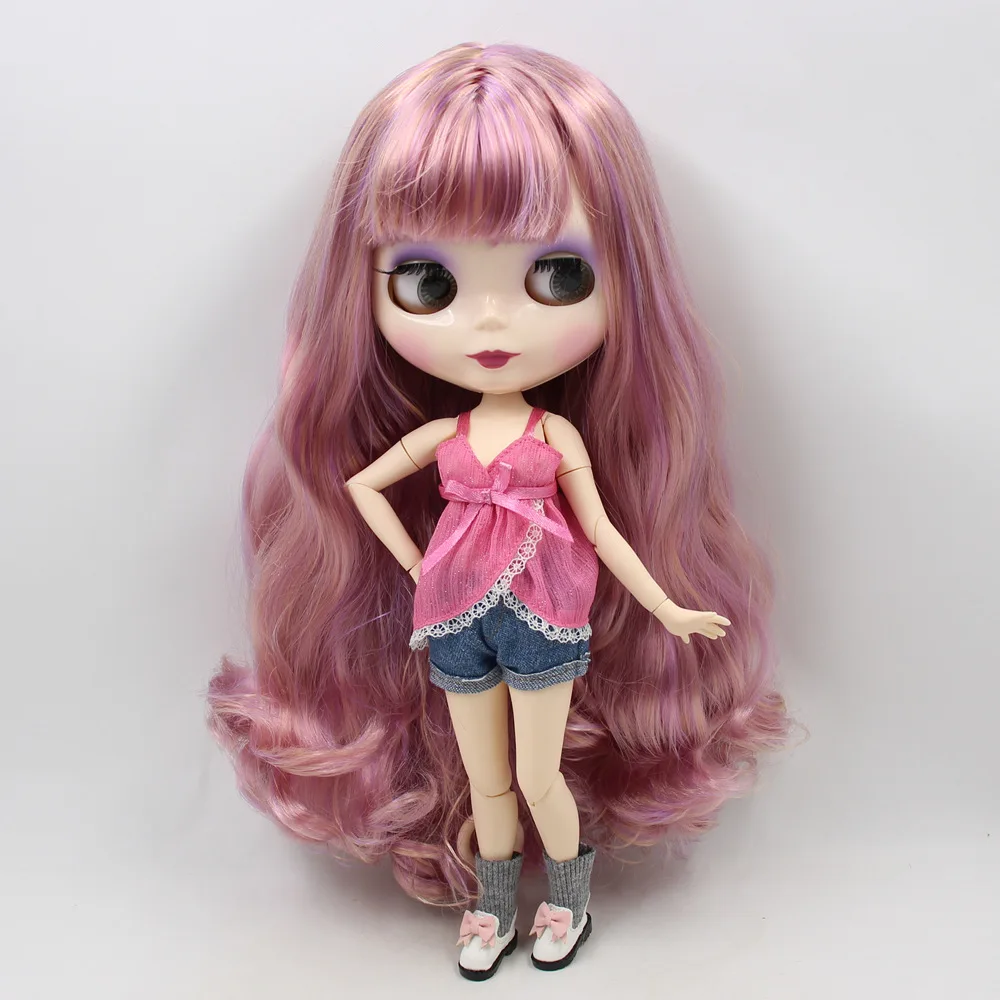 Кукла Blyth 1/6 ICY DBS Обнаженная кукла фиолетовая Смешанная золотые волосы белая кожа