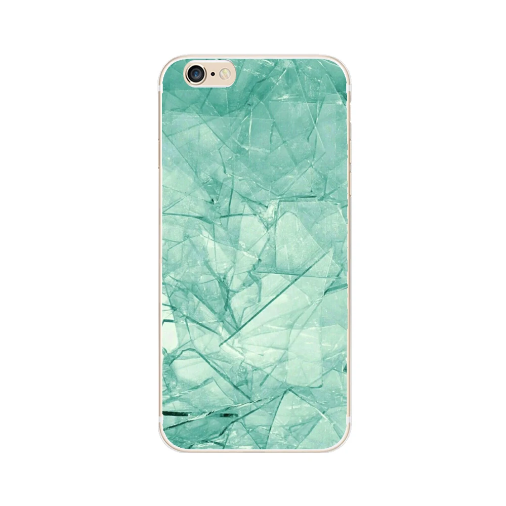 Ultra Thin Soft Silicon Fashion Funny Broken Glass Design Case For iphone X 4 4S SE 5 5S 5C 6 6S 7 8 Plus TPU Back Cover Shell |