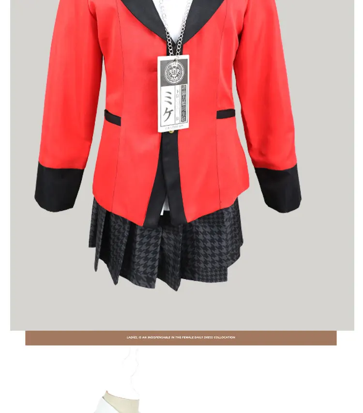 Kakegurui Compulsive Gambler Runa Yomozuki Kakegurui Cosplay Costume Runa Yomozuki Coat Jabami Yumeko Cosplay Costume and wig