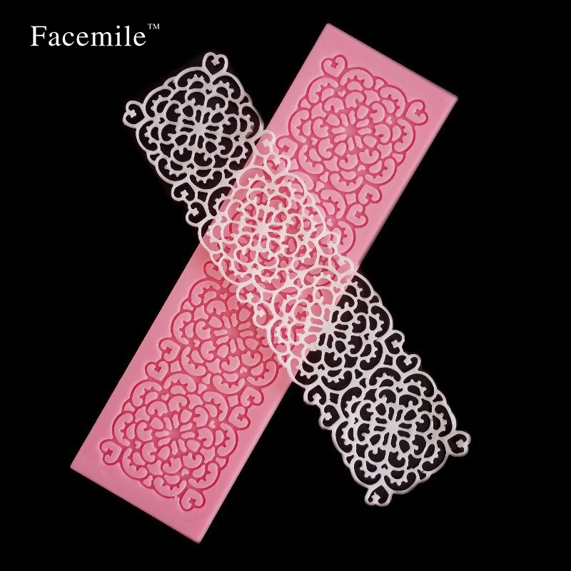 

1 pcs Wedding Cake Decoration Mould Silicone Cake Mold Chocolate Mould Pastry Tools Silicone Lace Mat for Fondant 50-139 Gift