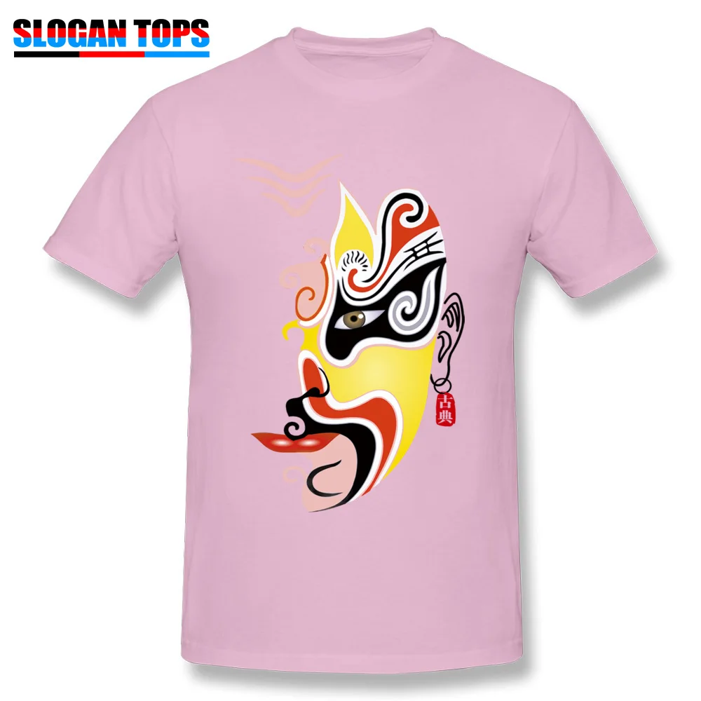 opera chinese opera color 390471 Crewneck T-shirts ostern Day Personalized T Shirt Wholesale 100% Cotton Tee Shirts Mens opera chinese opera color 390471 pink