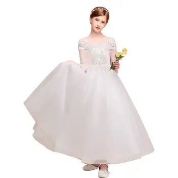 

2019 New Teenage Girls Lace Tutu Princess Dress Kids Dresses For Girls Wedding Evening Party Baby Girl Dress Clothes Vestido F12