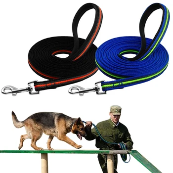 

Durable Large Dog Leash Nylon Dog Tracking Training Leash Dogs Long Leashes Rope for German Shepherd Rottweiler K9 Recall