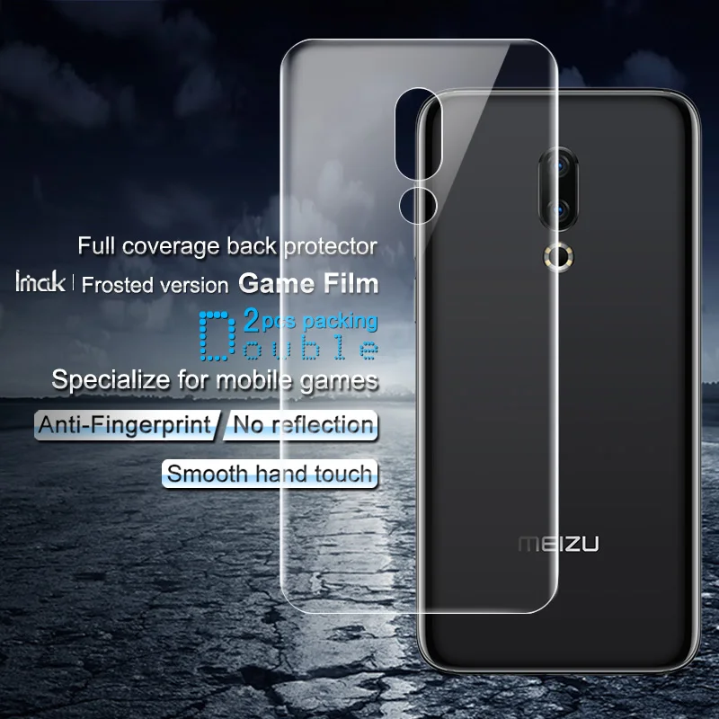 

Imak Matte Anti-Fingerprint Hydrogel Full Cover for Meizu 16th Back Protective Film 2pcs/Pack Frosted Specialize for Gaming