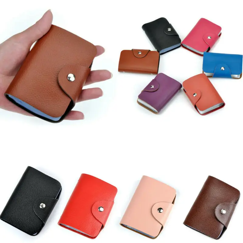 

Leather Function 26 Bits Card Case Business Card Holder Credit Passport Bag
