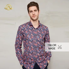 Wrwcm для мужчин заказ рубашка хлопок с длинными рукавами и принтом Стенд воротник джентльмен стиль Индивидуальный заказ бизнес