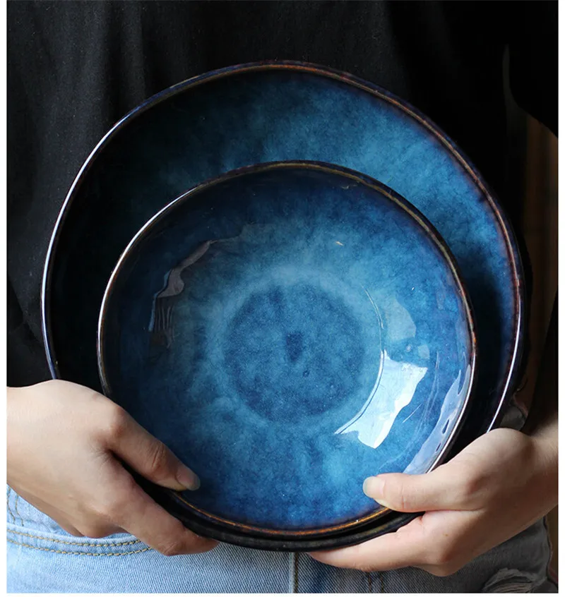 NIMITME керамическая Ретро японский стиль Суп лапша миска Салат чаша быстрого приготовления Посуда