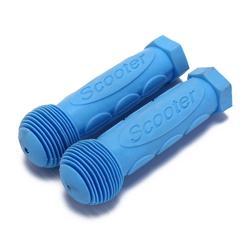 Rubber Grip Handle Handlebar Grips Colorful Blue Red Anti-skid Child Children Kids Bike Bicycle Tricycle Skateboard Scooter