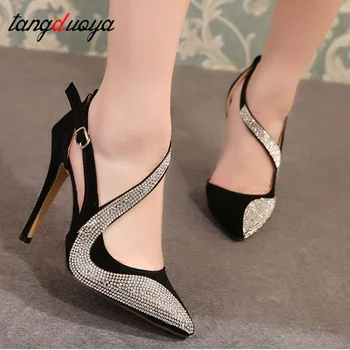 

rhinestone pumps women shoes high heels for wedding shoes woman high heel pointed shoes women pumps sapatos mulher salto alto