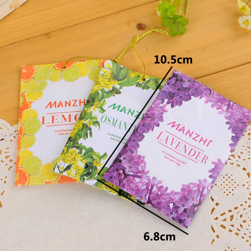 1PC Aromatherapy Air Fresh Refreshing Scent Bag Flower Printing 9 Kinds Smell Perfume Natural Smell Incense Wardrobe Sachet