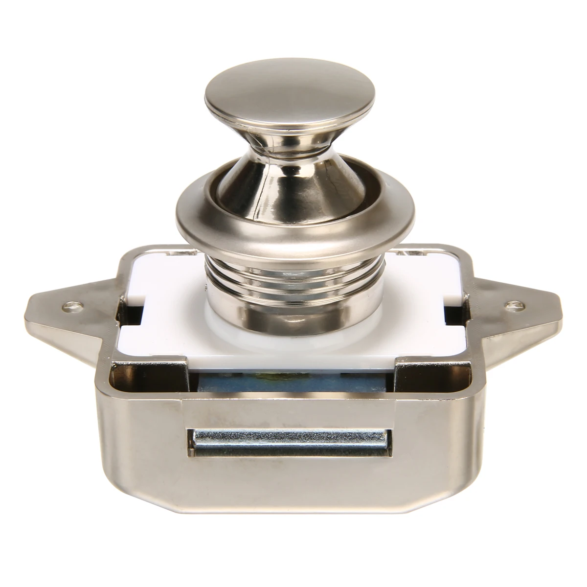 Mini Push Lock Button Catch Lock Cupboard Door Knob Camper Caravan Motorhome RV Cabinet Drawer Push Latch Drawer Cupboard