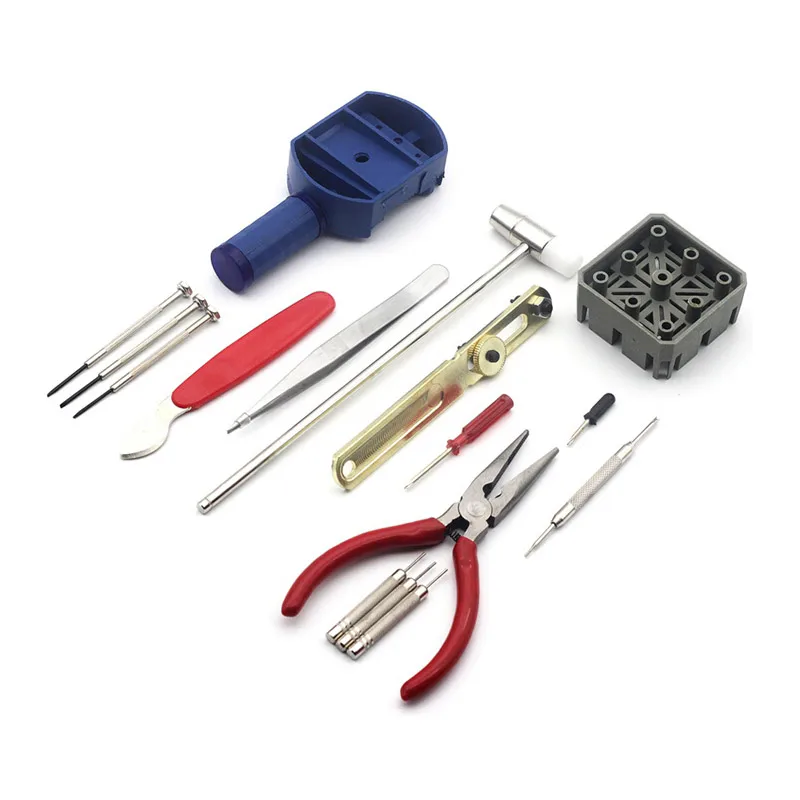 Hand Tool Set 16pc/set Watch Repair Tool Kit Band Pin Strap Link Remover Back Opener