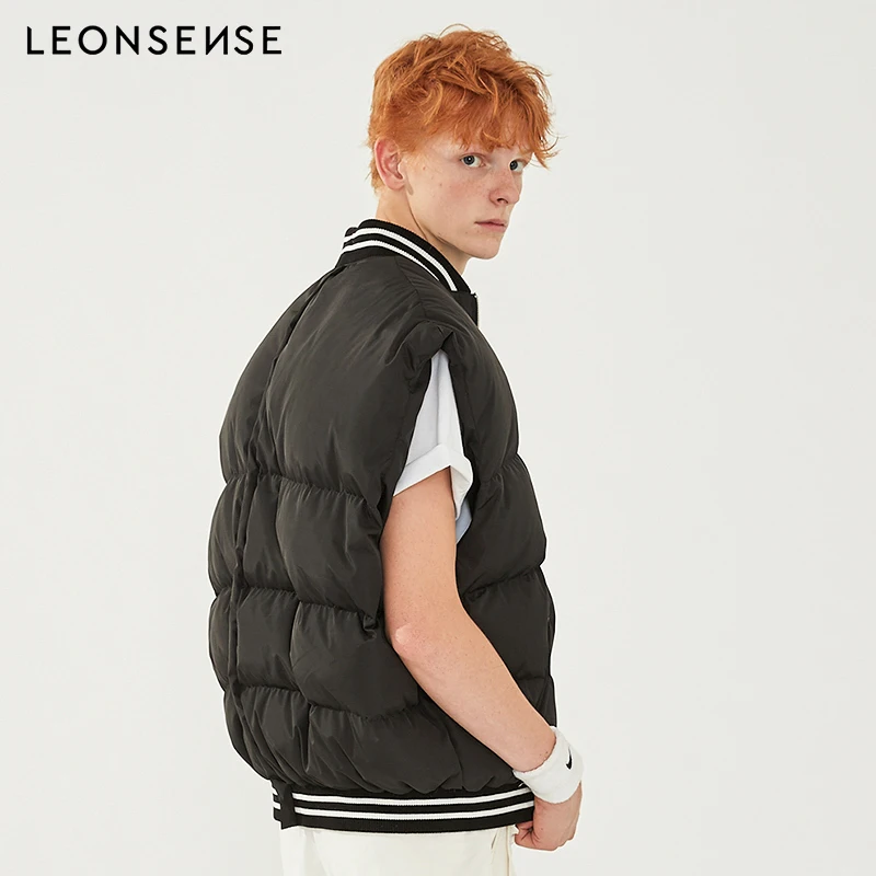 LEONSENSE 2018 New Men's Women Vest Winter Solid men Short Silm Cotton Waistcoat Female Thick Warm Sleeveless Vests Plus Size LEONSENSE 2018 New Men's Women Vest Winter Solid men Short Silm Cotton Waistcoat Female Thick Warm Sleeveless Vests Plus Size
