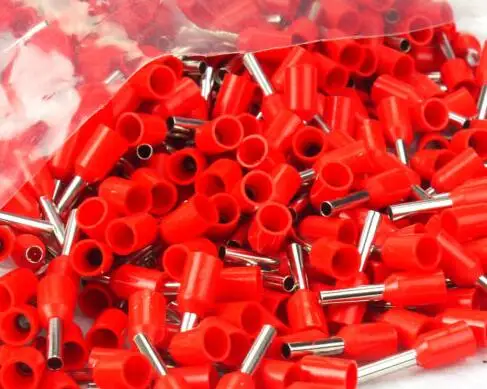 

1000pcs 18 AWG 1.0mm2 Insulated Cord End Terminal Wire Ferrules E1008