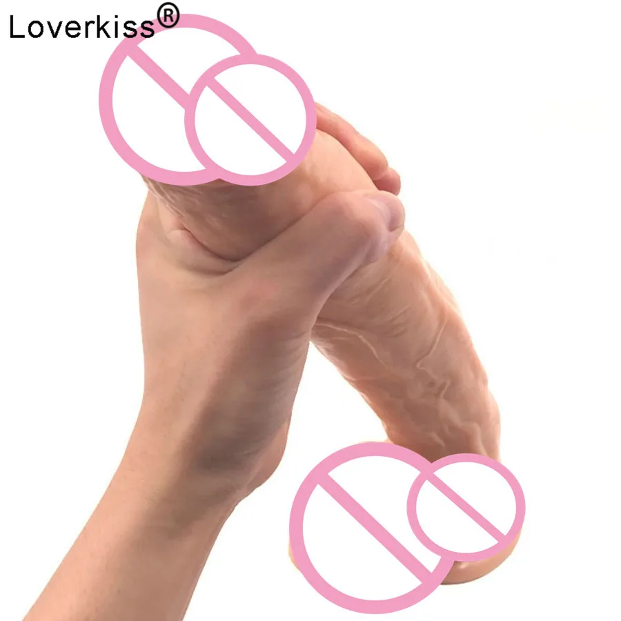 Loverkiss 29 см/11 4 дюйма мягкий большой реалистичный фаллоимитатор с зубчатой