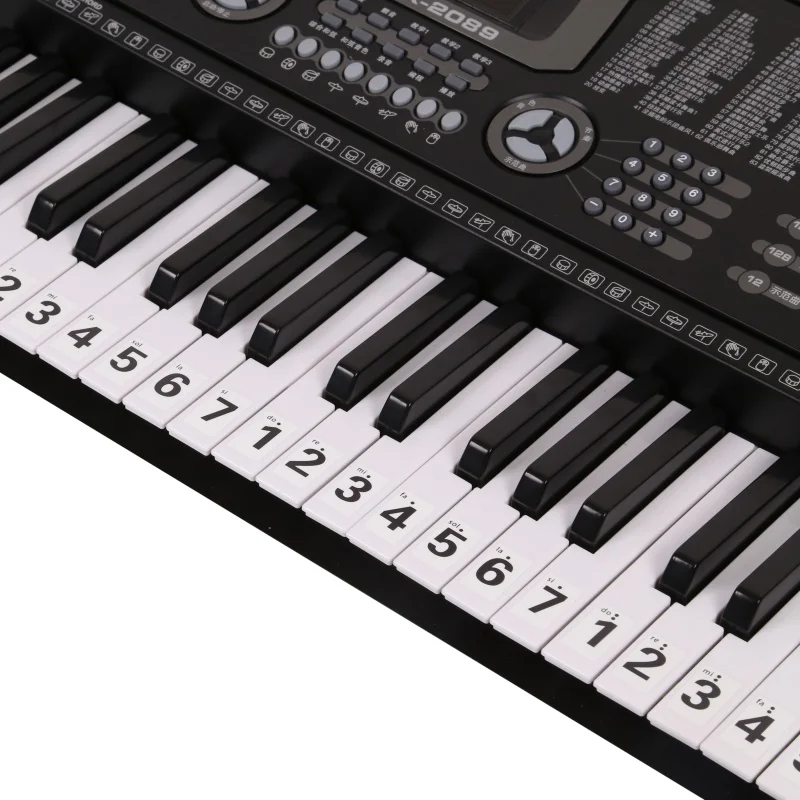 

Keyboard stickers 32-49-54-61-88 key digital hand roll electric piano stickers staff tab music stickers