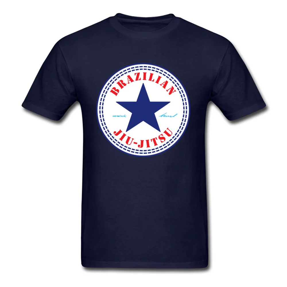 Plain Men Tshirts Crew Neck Short Sleeve Pure Cotton Brazilian Jiu Jitsu Tops Shirt Hip hop Tee-Shirt Wholesale Brazilian Jiu Jitsu navy