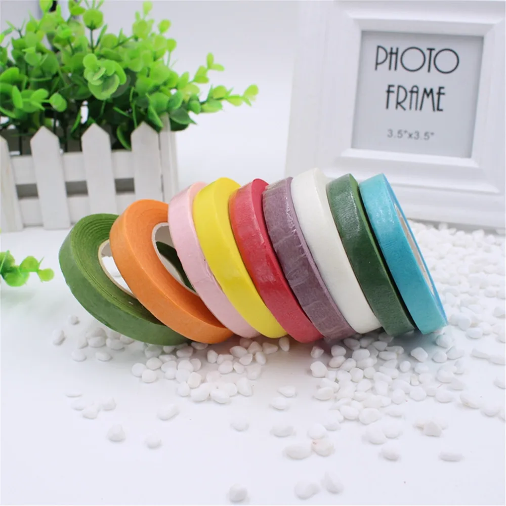 

new 25Meter Garland Tape Artificial Flower Fixed Supplies For Wedding Decoration DIY Wreath Flores Garland Supplies Tape Glue