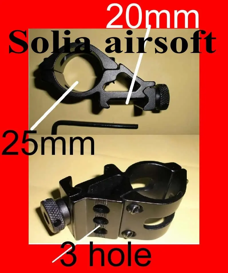 

1'' Inch Ring 20mm Picatinny Rail 45 degree Offset Weaver Flashlight Laser Scope Mount