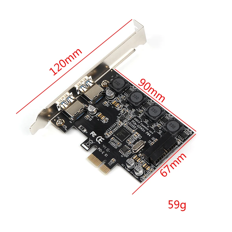 Компьютерная шина PCI-E двойной USB3.0 Порты карты расширения адаптер PCI Express NEC D720201 основной Управление чип для настольных ПК с 19 PIN-код