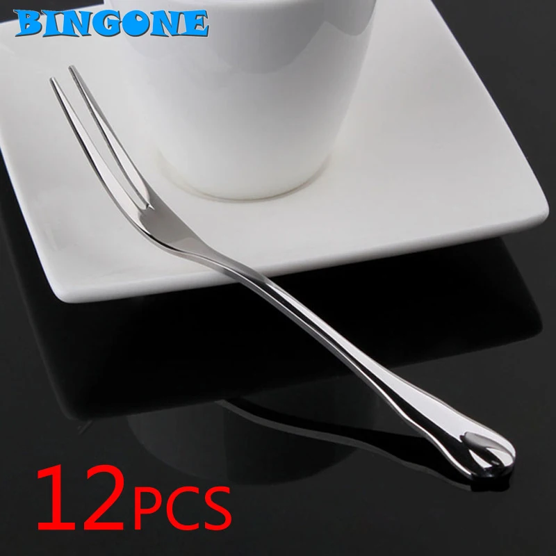 Wholesale 12 pcs/lot Silver Forks Western Food Dinnerware Set Top