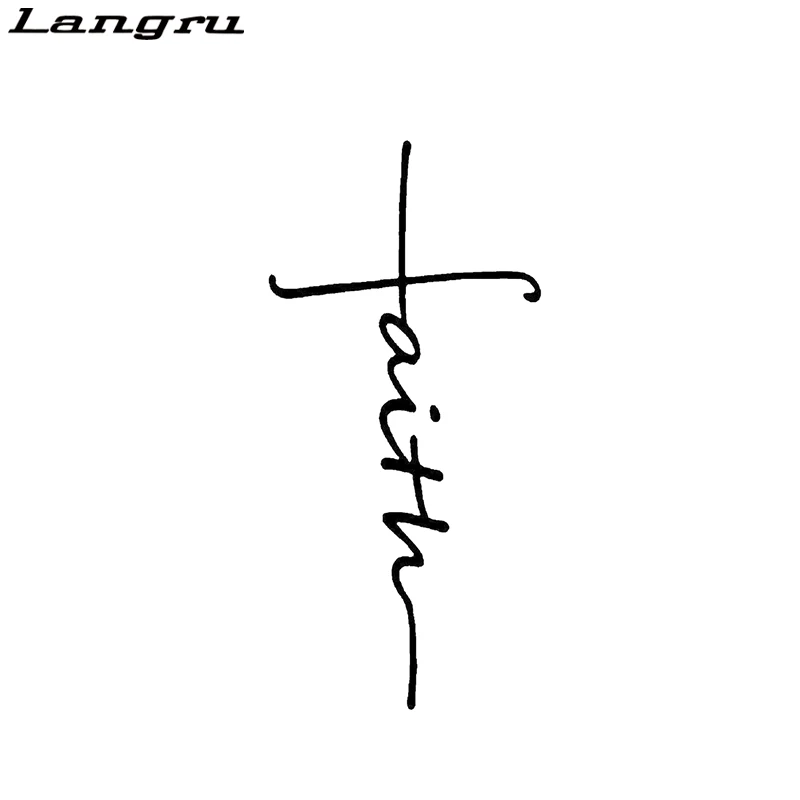 Langru Faith Cross наклейка на автомобили лодки мотоциклетный шлем задний бампер окно