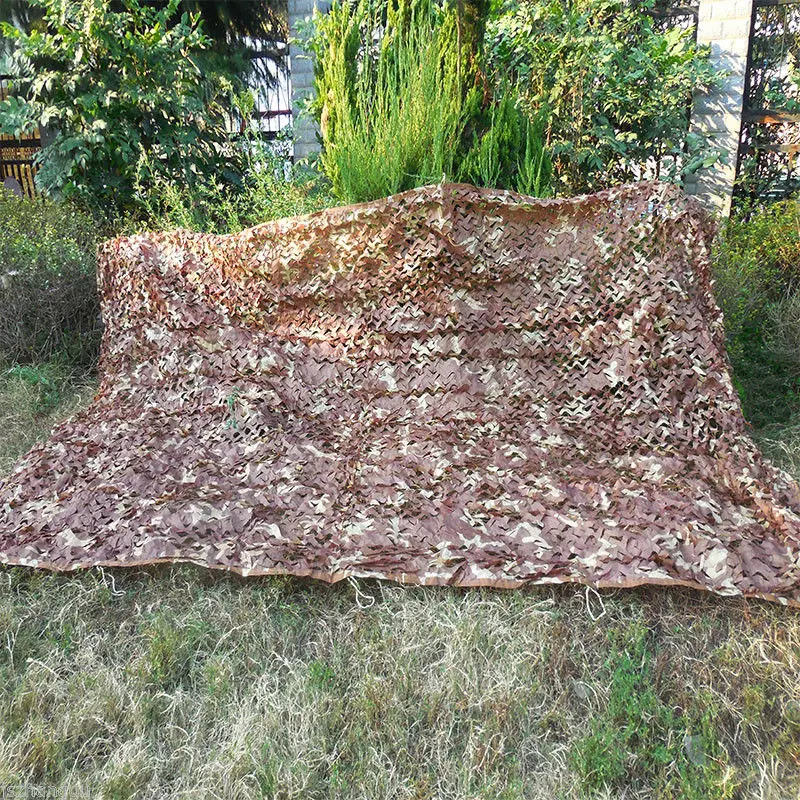 13X13ft الصحراء الشمس المأوى التمويه صافي السفر في الهواء الطلق CS الصحراء العسكرية التمويه المعاوضة القماش حديقة إخفاء شبكة تغطية للصيد