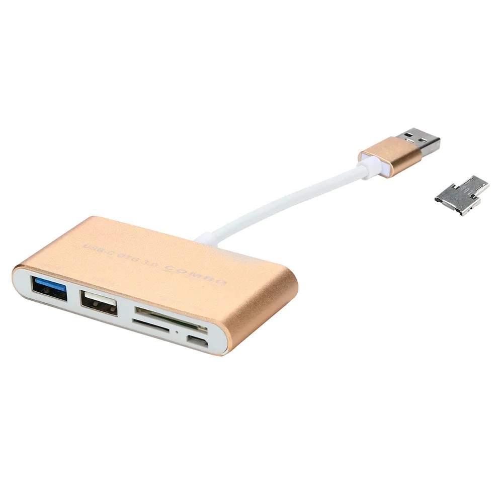 EPULA Многофункциональный USB 3,0 Micro USB OTG считыватель комбинированных карт ступица из алюминиевого сплава usb-концентраторы для телефона ПК
