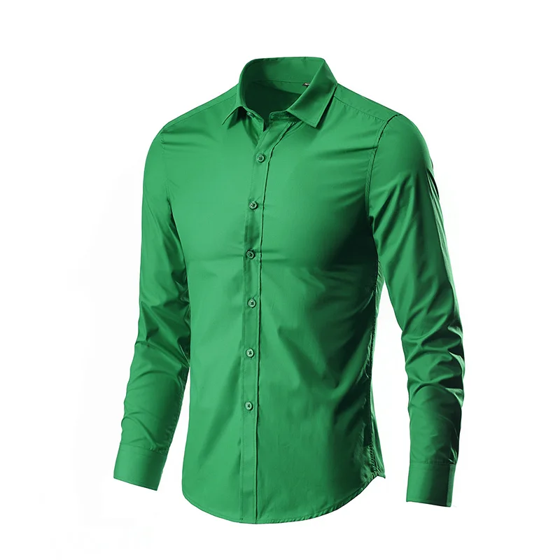 Men Shirt 17colors Solid White Long Sleeve Slim Fit Business Casual Hawaiian long sleeve shirt men casual shirt men hawaiian shirt