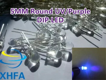 

500pcs 5mm purple Round led big angle led Free Shipping 5mm UV LED for 400 free 5mm purple/uv led