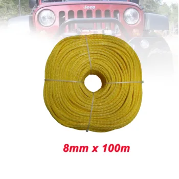 

8MM 100M 12 Strand Extreme UHMWPE Synthetic Winch Rope for ATV UTV SUV 4X4 4WD Boat Off-road