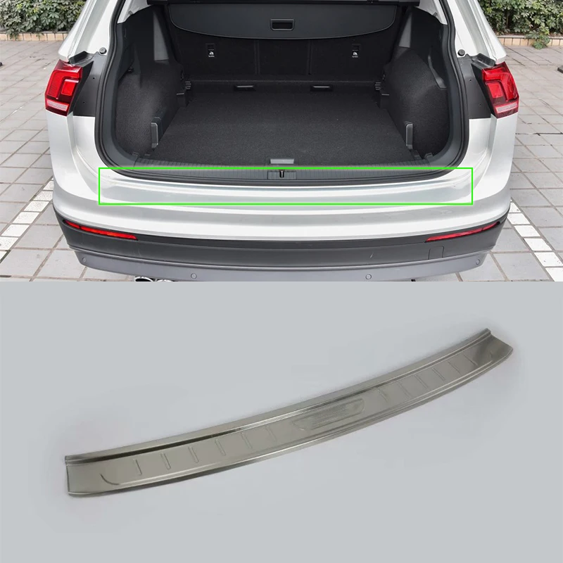 

Car Accessories Interior Stainless Rear Outer Bumper Protector Scuff Plate Guard Cover Trim For Volkswagen Tiguan L Car Styling