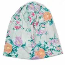 B188020 новые хороший хлопок стрейч моды мелким шрифтом живописи печати, очаровательные и удобные шапочки hat