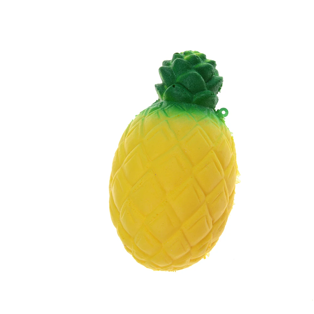 2018 New Arrival Fruits Jumbo Kawaii Slow Rising Squeeze Stretch Scented Bread Cake Kid Toy Gift Doll Squishy Pineapple Mobile Phone Straps