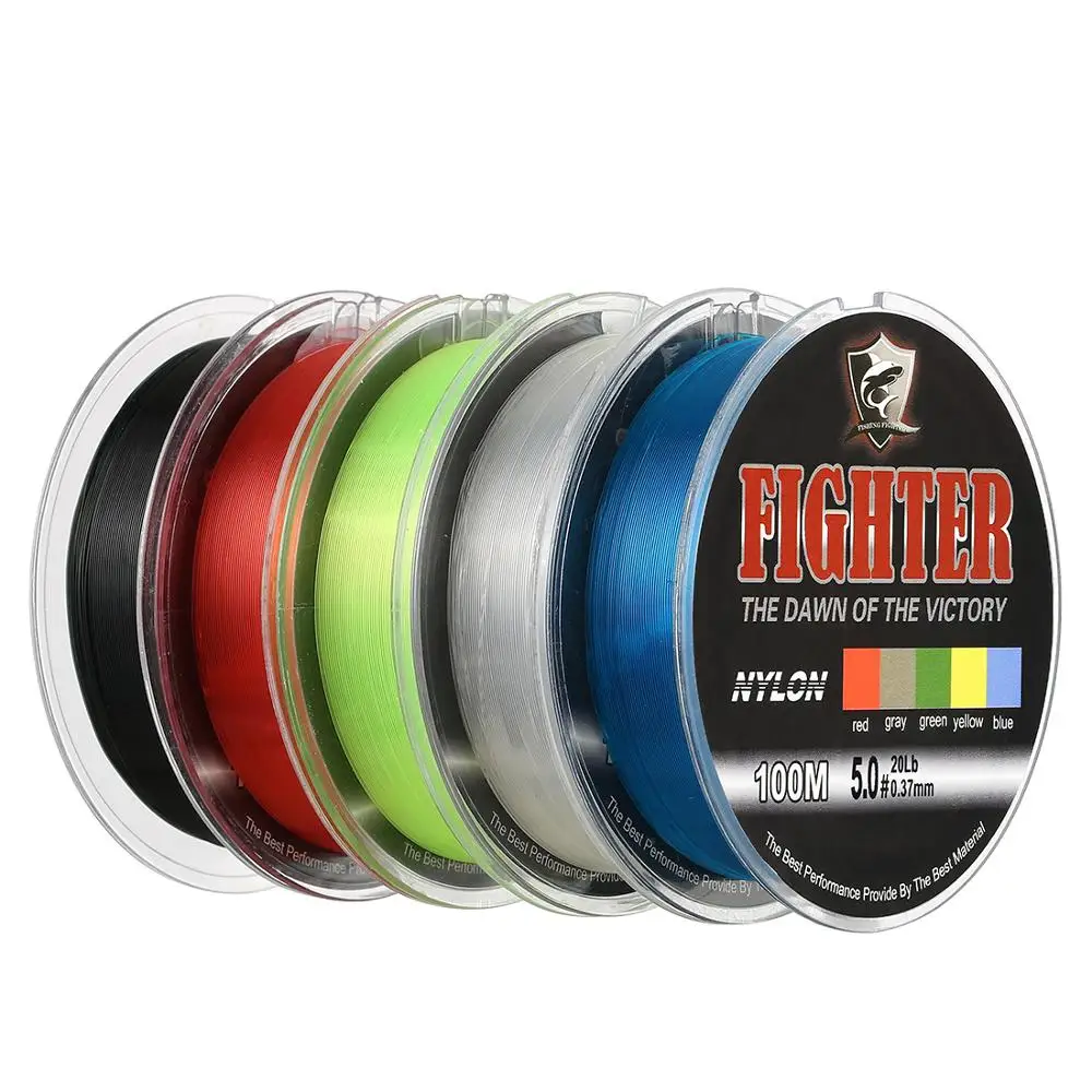 SeaKnight Fighter Nylon Fishing Line 100M Super Strong 2-35LB Monofilament Line Material Saltwater Fishing