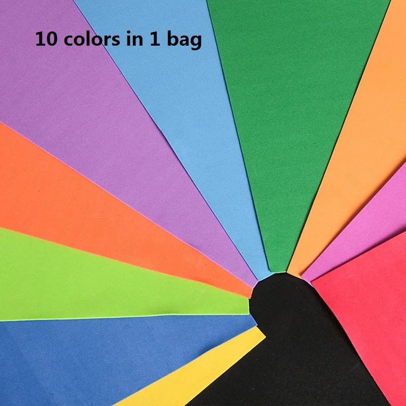 

10 Pieces 50x50 Sponge 10 Colors Paper Handmade EVA Craft Paper DIY Foam Paper Flower Materials Kids Wedding Candy Gift Box